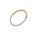 Flex'it EKA Bracelet with 18k White and Yellow Gold Bicolour Mesh-FOPE-Renee Taylor Gallery
