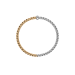 Flex'it EKA Bracelet with 18k White and Yellow Gold Bicolour Mesh-FOPE-Renee Taylor Gallery