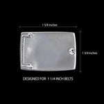 Buckle 1 Nickel Belt Buckle - BKL1 NICKEL-William Henry-Renee Taylor Gallery