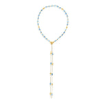 "Azure" Gold and Aquamarine 3 in 1 Necklace - CN4-575-Nanis-Renee Taylor Gallery