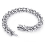 10mm 925 Sterling Silver Men's Solid Cuban Link Chain Bracelet - TBM2245SVJJJ-Gabriel & Co.-Renee Taylor Gallery