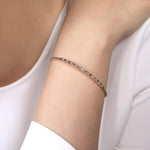 14K Rose Gold Bujukan Bead Cuff Bracelet with Diamond Stations Bujukan Collection - BG4228-57K45JJ-Gabriel & Co.-Renee Taylor Gallery