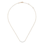 14K Rose Gold Diamond Curved Bar Necklace - NK4942K45JJ-Gabriel & Co.-Renee Taylor Gallery