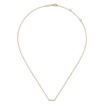14K Rose Gold Petite Pavé Diamond Bar Necklace - NK5422K45JJ-Gabriel & Co.-Renee Taylor Gallery