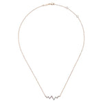 14K Rose Gold Zig Zag Diamond Necklace - NK4882K45JJ-Gabriel & Co.-Renee Taylor Gallery