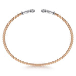 14K Rose-White Gold Bujukan Diamond RD Teardrops Bangle Bujukan Collection - BG4328-57T45JJ-Gabriel & Co.-Renee Taylor Gallery