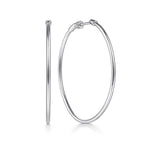 14K White Gold 30mm Round Classic Hoop Earrings - EG1360-Gabriel & Co.-Renee Taylor Gallery