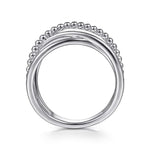 14K White Gold Bujukan Criss Cross Ring - LR51830W4JJJ-Gabriel & Co.-Renee Taylor Gallery