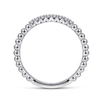 14K White Gold Bujukan Bead and RD Diamond Stackable Ring Bujukan Collection - LR51823W45JJ-Gabriel & Co.-Renee Taylor Gallery