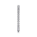 14K White Gold Bujukan Bead and RD Diamond Stackable Ring Bujukan Collection - LR51823W45JJ-Gabriel & Co.-Renee Taylor Gallery