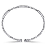 14K White Gold Bujukan Diamond Stations Bangle - BG4217-62W45JJ-Gabriel & Co.-Renee Taylor Gallery