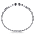 14K White Gold Bujukan Open Bangle RD Bujukan Collection - BG4585-57W4JJJ-Gabriel & Co.-Renee Taylor Gallery