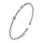 14K White Gold Bujukan Pyramid Stations Bangle - BG4421-62W4JJJ-Gabriel & Co.-Renee Taylor Gallery