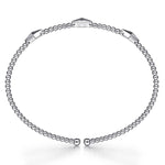 14K White Gold Bujukan Pyramid Stations Bangle - BG4421-62W4JJJ-Gabriel & Co.-Renee Taylor Gallery