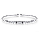 14K White Gold Diamond Bangle Bracelet - BG4362-57W45JJ-Gabriel & Co.-Renee Taylor Gallery