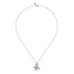 14K White Gold Diamond Butterfly Pendant Necklace - NK7934W45JJ-Gabriel & Co.-Renee Taylor Gallery