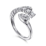 14K White Gold Diamond Bypass Ring - LR52970W45JJ-Gabriel & Co.-Renee Taylor Gallery