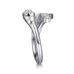 14K White Gold Diamond Bypass Ring - LR52970W45JJ-Gabriel & Co.-Renee Taylor Gallery