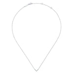 14K White Gold V Shaped Diamond Bar Necklace - NK5423W45JJ-Gabriel & Co.-Renee Taylor Gallery