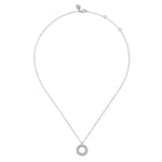14K White Gold Diamond Circle Pendant Necklace - NK7763W45JJ-Gabriel & Co.-Renee Taylor Gallery