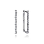 14K White Gold Diamond Classic Paperclip Hoop Earrings - EG15275W45JJ-Gabriel & Co.-Renee Taylor Gallery