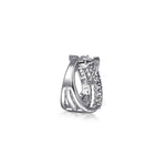 14K White Gold Diamond Criss Cross Huggie Earrings - EG15271W45JJ-Gabriel & Co.-Renee Taylor Gallery