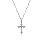 14K White Gold Diamond Cross Pendant Necklace - NK4999W45JJ-Gabriel & Co.-Renee Taylor Gallery