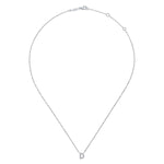 14K White Gold Diamond D Initial Pendant Necklace - NK4577D-W45JJ-Gabriel & Co.-Renee Taylor Gallery