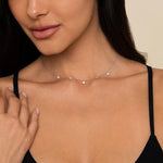 14K White Gold Diamond Pavé Clover Drop Necklace - NK6591W45JJ-Gabriel & Co.-Renee Taylor Gallery