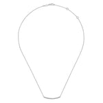 14K White Gold 18" Diamond Pavé Curved Bar Necklace - NK4273W45JJ-Gabriel & Co.-Renee Taylor Gallery