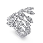 14K White Gold Diamond Spikes Bypass Ladies Ring – LR52618W45JJ-Gabriel & Co.-Renee Taylor Gallery