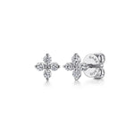 14K White Gold Diamond Stud Earrings - EG14959W45JJ-Gabriel & Co.-Renee Taylor Gallery