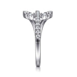 14K White Gold Diamond Teardrop Link Ring – LR52966W45JJ-Gabriel & Co.-Renee Taylor Gallery