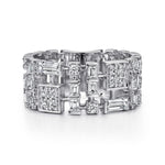 14K White Gold Diamond Wide Band Ring – LR52216W44JJ-Gabriel & Co.-Renee Taylor Gallery