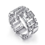 14K White Gold Diamond Wide Band Ring – LR52216W44JJ-Gabriel & Co.-Renee Taylor Gallery