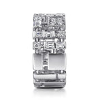 14K White Gold Diamond Wide Band Ring – LR52216W44JJ-Gabriel & Co.-Renee Taylor Gallery