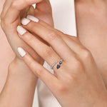 14K White Gold Diamond and Sapphire Bypass Ring – LR52707W45SA-Gabriel & Co.-Renee Taylor Gallery