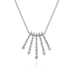 14K White Gold Graduating Diamond Bar Fan Necklace - NK5833W45JJ-Gabriel & Co.-Renee Taylor Gallery