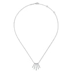 14K White Gold Graduating Diamond Bar Fan Necklace - NK5833W45JJ-Gabriel & Co.-Renee Taylor Gallery