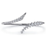 14K White Gold Graduating Diamond Bypass Bangle Bracelet – BG5110-62W45JJ-Gabriel & Co.-Renee Taylor Gallery