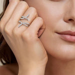 14K White Gold Graduating Diamond Bypass Ring - LR52805W45JJ-Gabriel & Co.-Renee Taylor Gallery