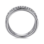 14K White Gold Graduating Diamond Spike Easy Stackable Ring - LR52804W45JJ-Gabriel & Co.-Renee Taylor Gallery