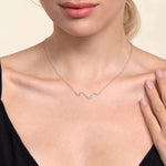 14K White Gold Graduating Diamond Wave Bar Necklace - NK7765W45JJ-Gabriel & Co.-Renee Taylor Gallery