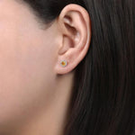14K White Gold Round Halo Citrine and Diamond Stud Earrings - EG12372W45CT-Gabriel & Co.-Renee Taylor Gallery