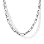 14K White Gold Hollow Paperclip Chain Necklace - NK6769H-Gabriel & Co.-Renee Taylor Gallery