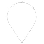 14K White Gold Infinity Pendant Necklace - NK6434W4JJJ-Gabriel & Co.-Renee Taylor Gallery