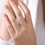 14K White Gold Marquise Station Diamond Stackable Ring - LR4794W45JJ-Gabriel & Co.-Renee Taylor Gallery