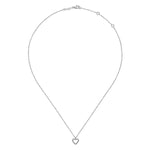 14K White Gold Open Heart Diamond Pendant Necklace - NK6475W45JJ-Gabriel & Co.-Renee Taylor Gallery