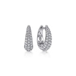 14K White Gold Pavé Diamond Oval Huggie Earrings - EG15086W45JJ-Gabriel & Co.-Renee Taylor Gallery