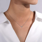 14K White Gold Pavé Diamond Pendant Heart Necklace - NK5450W45JJ-Gabriel & Co.-Renee Taylor Gallery